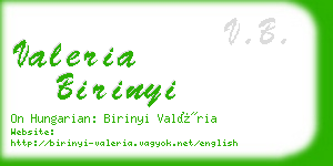 valeria birinyi business card